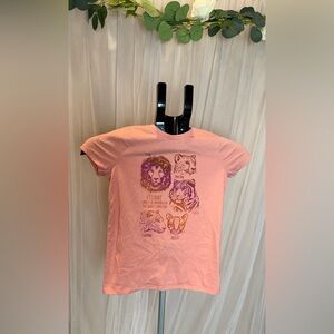 Cat & Jack Girls Big Cat Graphic Tee Lion Tiger Leopard Size M 7/8